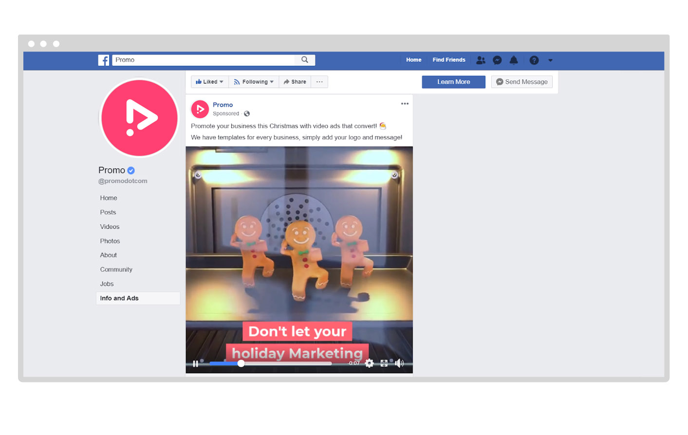 Example of Video Ad on Facebook